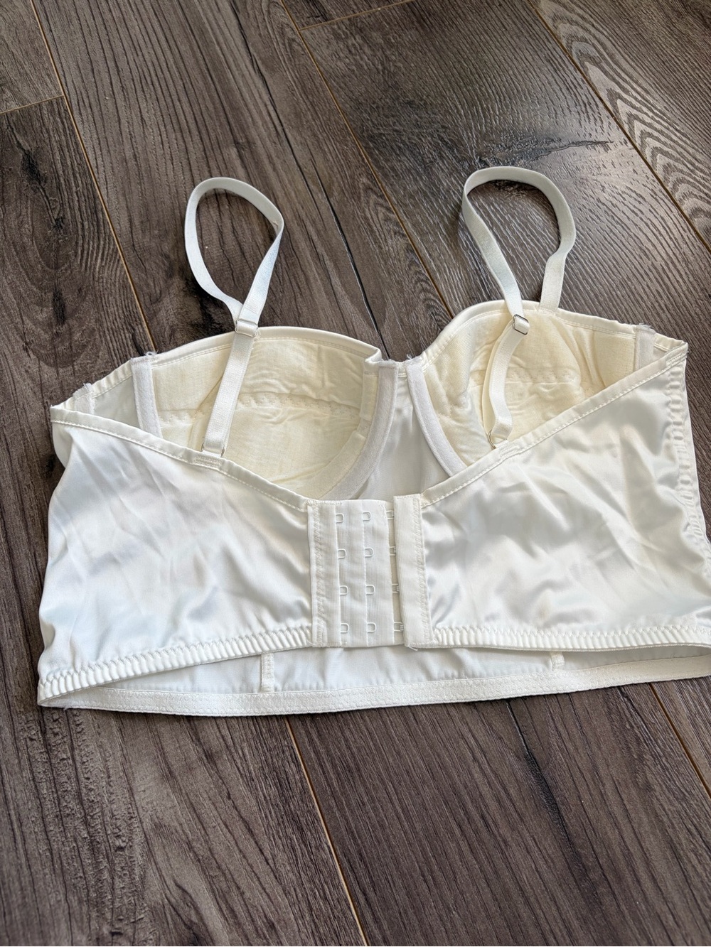 3/$30 White Satin bustier - Picture 3 of 5